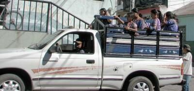Public transportation pickup truck, Santiago Atitlan