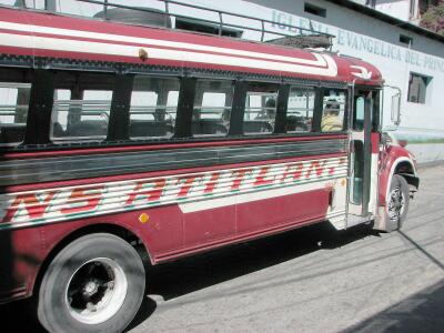 Chicken bus, Santiago Atitlan