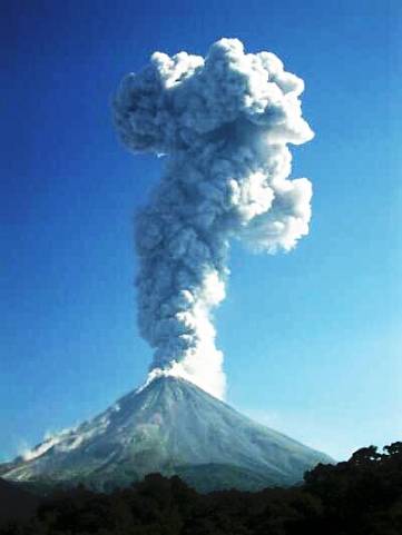 Colima Fire Volcano erupting, Mexico