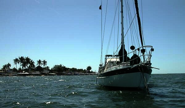 Moira at anchor at Altata, Mexico