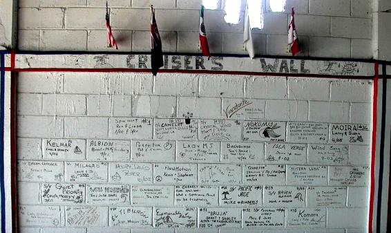 Cruiser's wall, La Perla Restaurant, Altata, Mexico