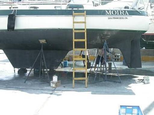 Moira hauled out for a bottom job, Puerto Vallarta, Mexico