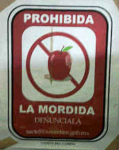 Poster denouncing mordida